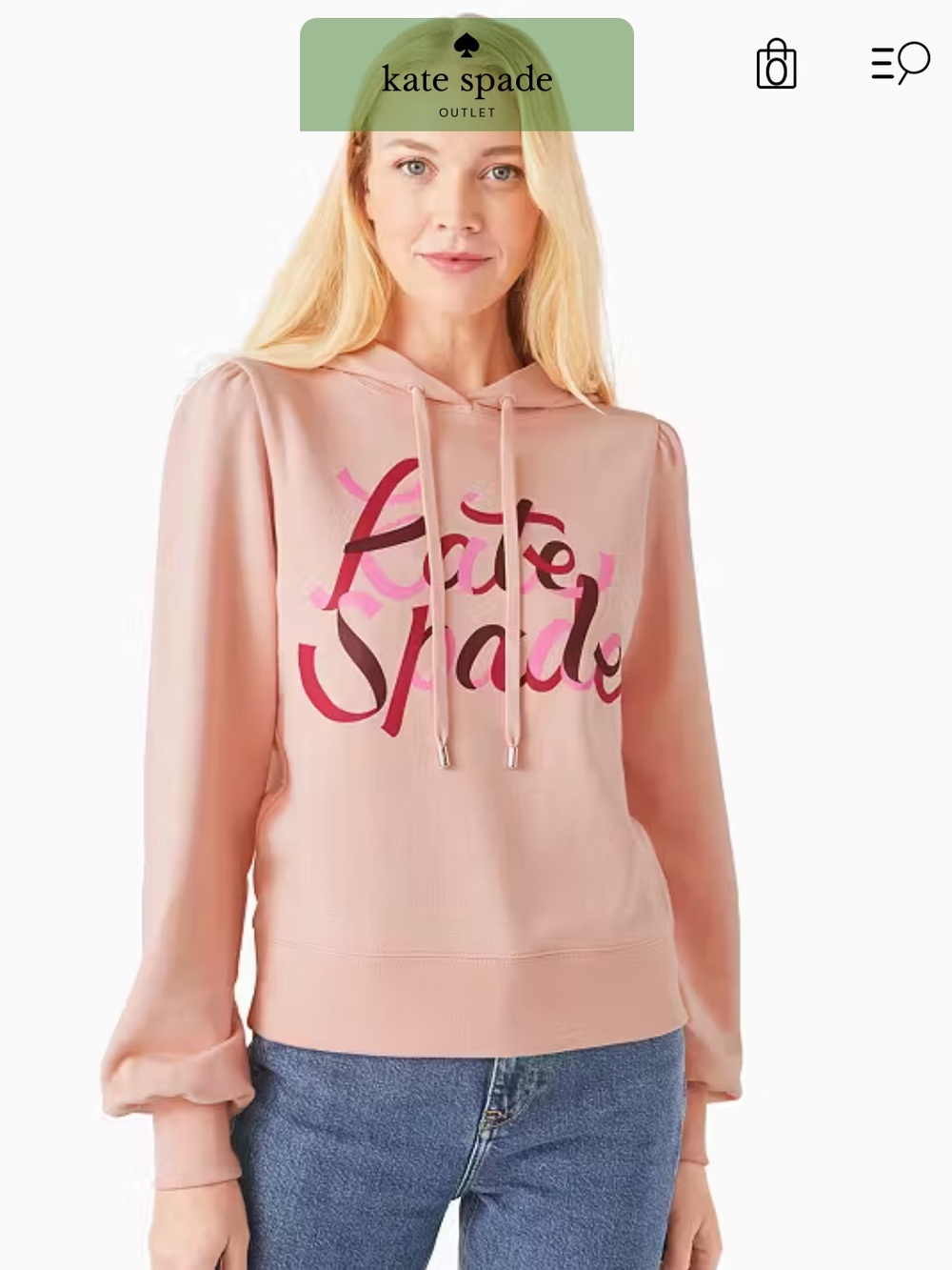 Kate Spade New York Ribbon Hoodie